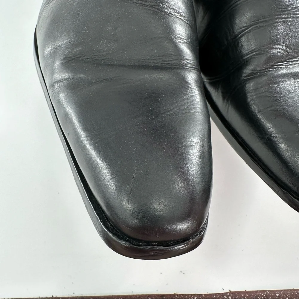 Kenneth Cole mens Chelsea boots size 11 black Italian leather dress pull on